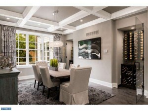 Check out the wine cellars on both sides of the room