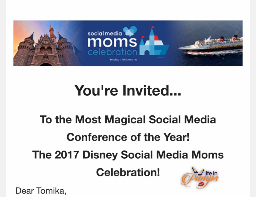 Disney Social Media Mom Invitation email pixie dust