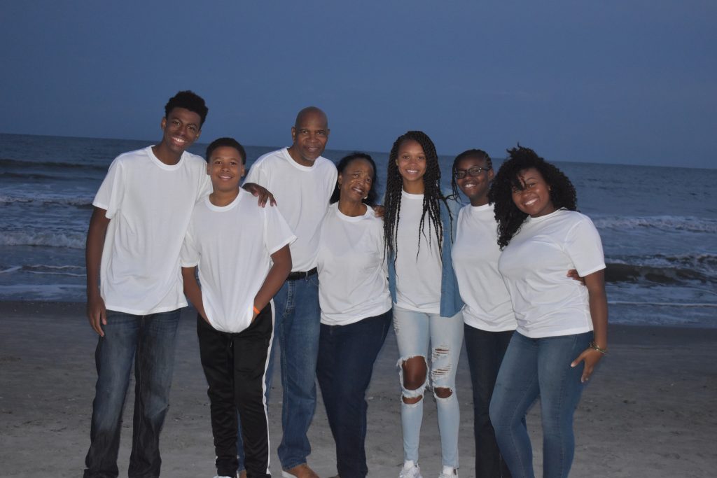 African American Family at Myrtle Beach for Thanksgiving
