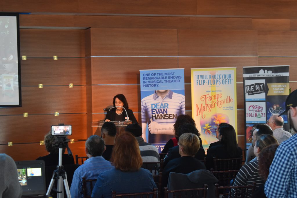 Press conference reading for the announcement of Kimmel Center Broadway Philadelphia