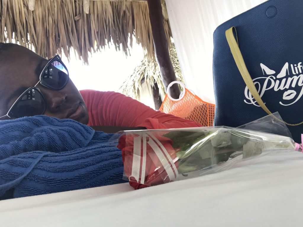 Brown Girl relaxing at Mr Sanchos Cozumel