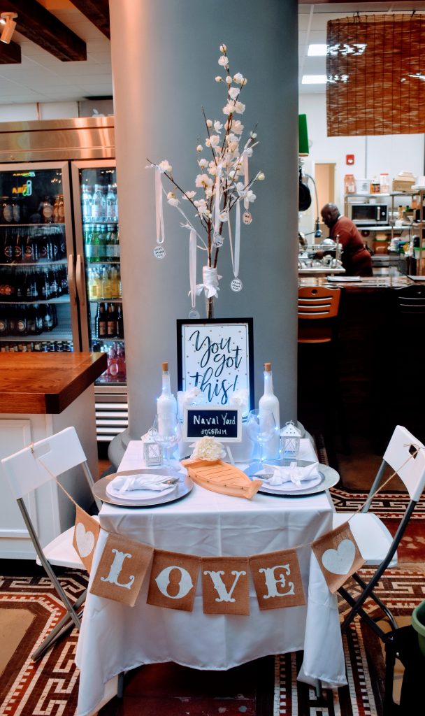 Broad Street Run Table Idea Diner en Blanc