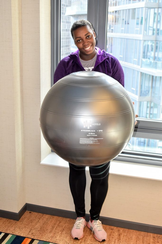 Exercise equipment at the Even Hotel in NYC.