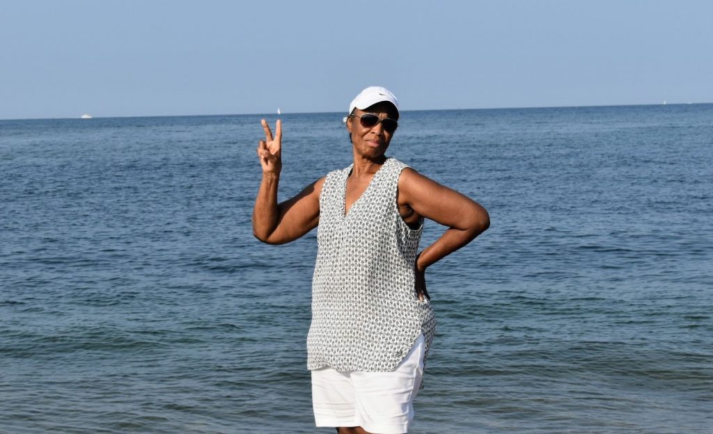 Mom at the beach