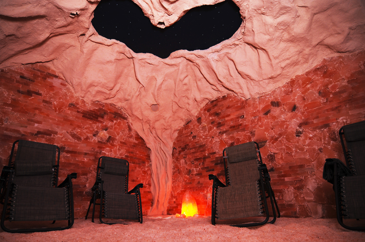 Himalayan salt cave at spa in Pittsburgh