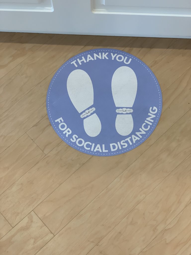 social distance reminder for Covid-19 birthday party