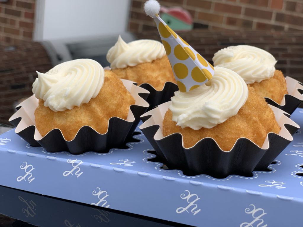 vanilla bundt cakes for birthday party during quarantine