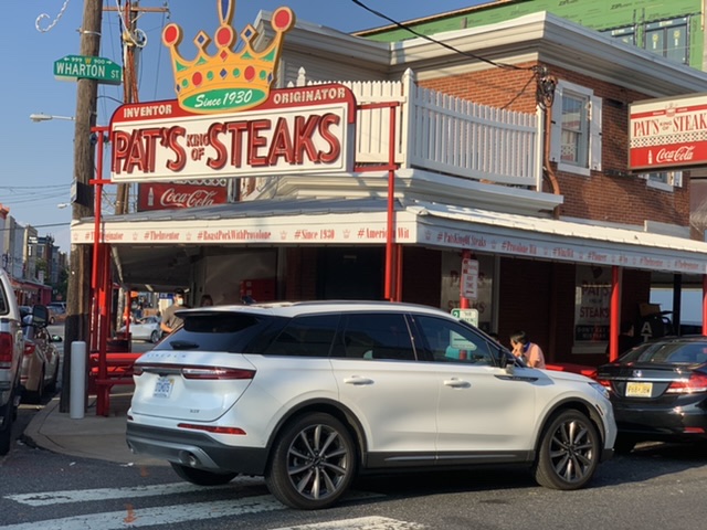 East Passyunk Philly Stroll Lincoln Corsair Pat’s Cheesesteaks