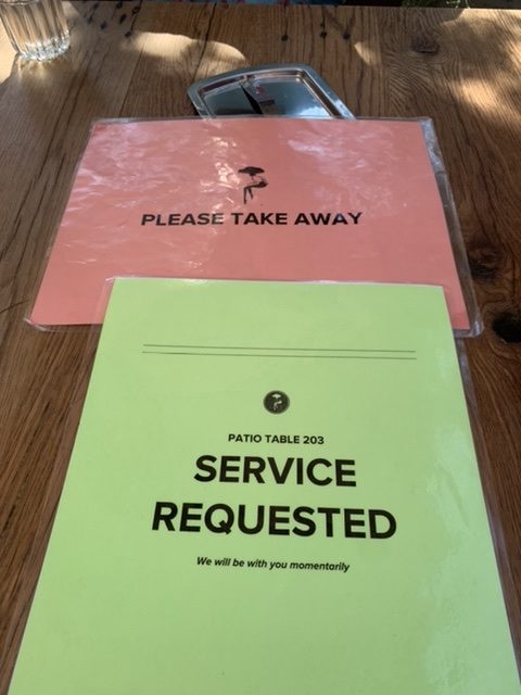 East Passyunk Philly Barcelona Wine Bar table Signs