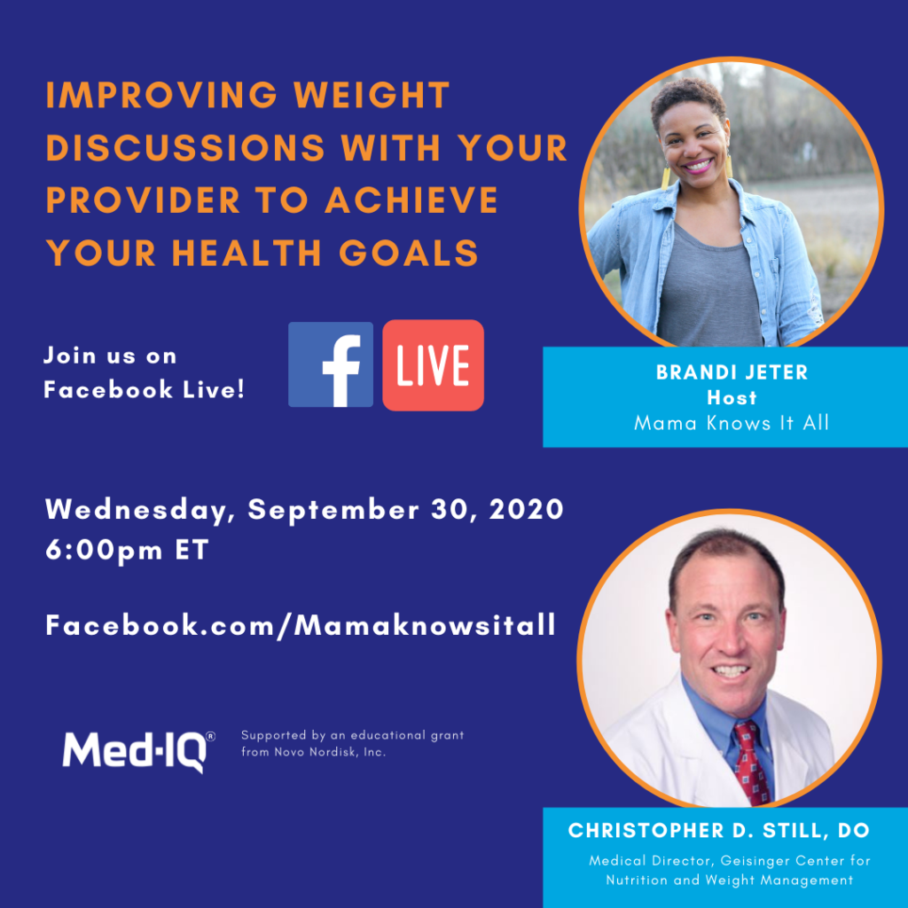 Brandi Jeter and Dr. Christopher Still talk about meeting health goals and obesity