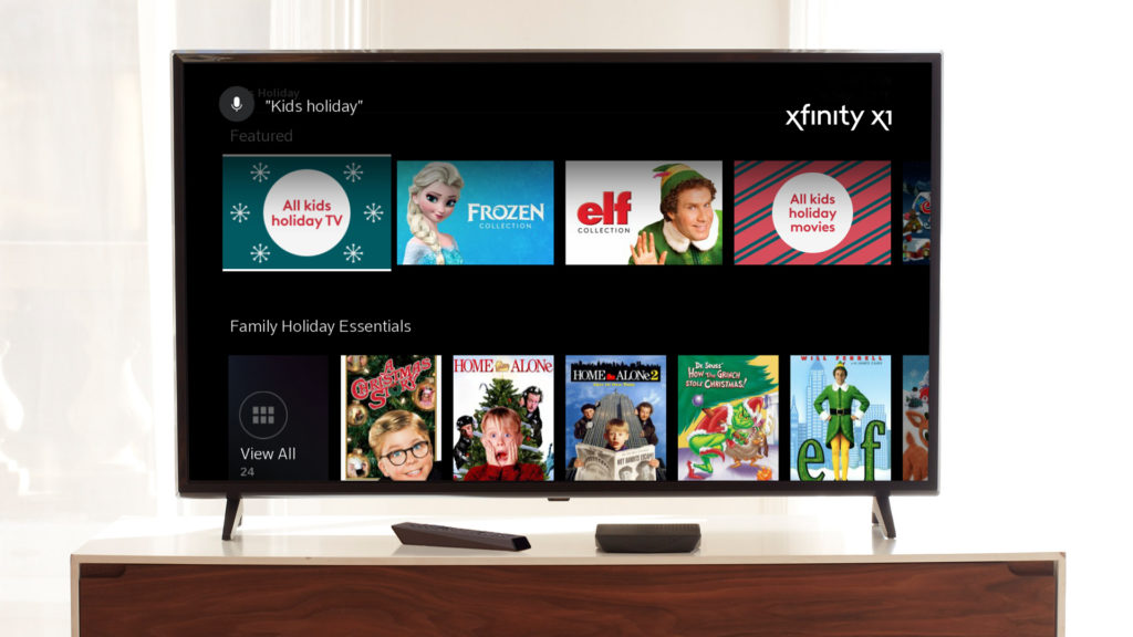 Xfinity family movie night display